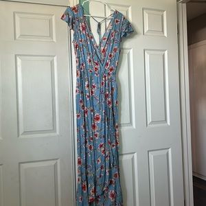 Long Blue floral dress